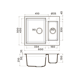 Мойка кухонная Omoikiri Sakaime 60-2-PL платина